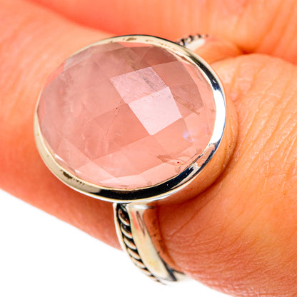 Rose Quartz Rings handcrafted by Ana Silver Co - RING85742