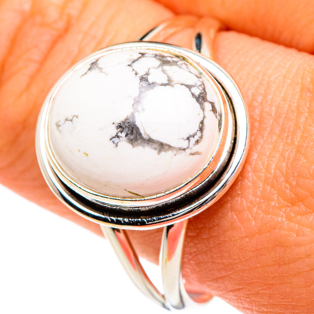 Howlite Rings handcrafted by Ana Silver Co - RING85756