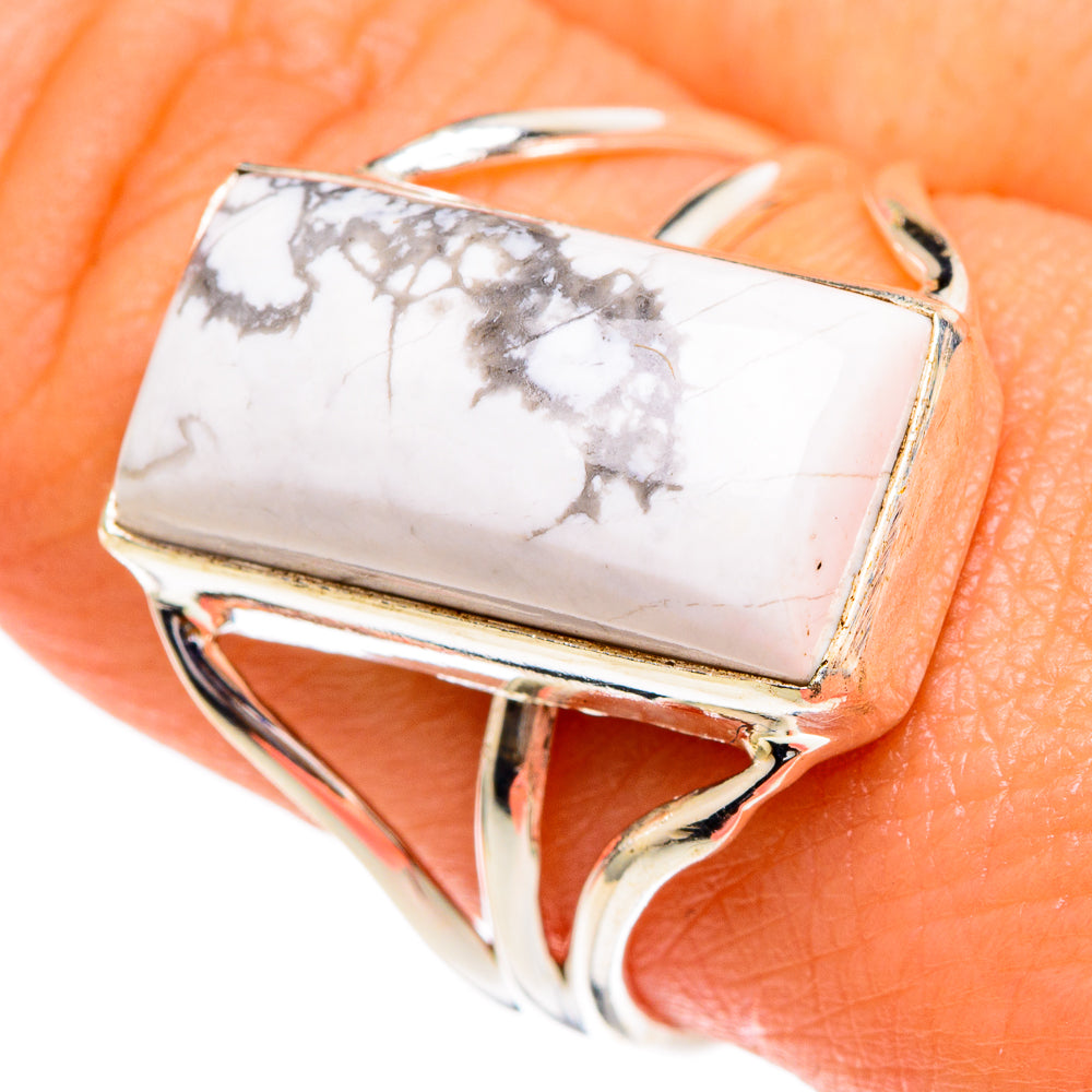 Howlite Rings handcrafted by Ana Silver Co - RING85757