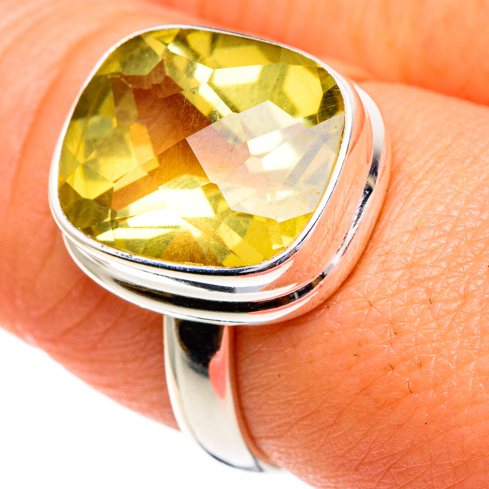 Lemon Quartz Rings handcrafted by Ana Silver Co - RING85763