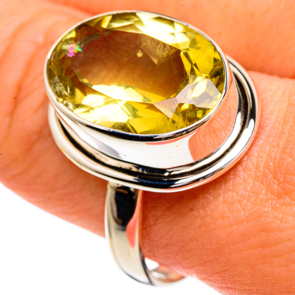 Lemon Quartz Rings handcrafted by Ana Silver Co - RING85764