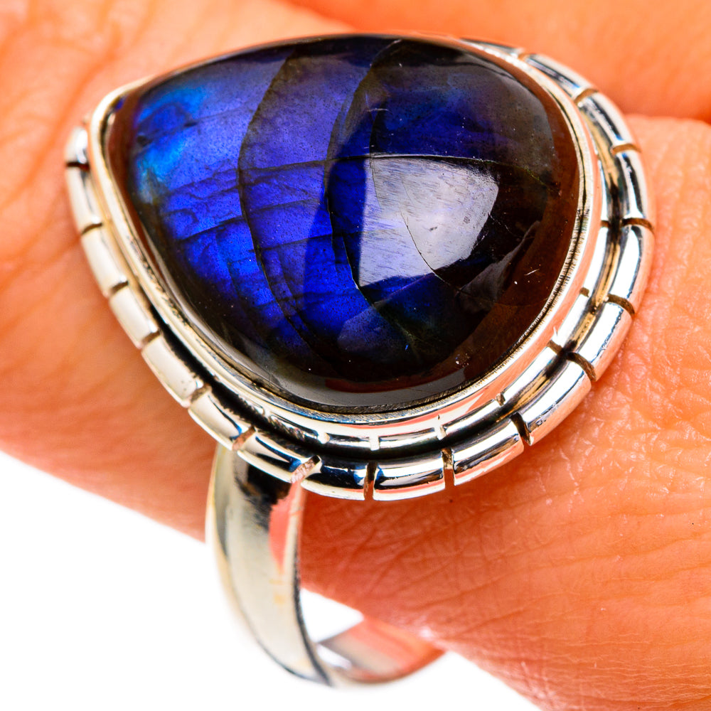 Labradorite Rings handcrafted by Ana Silver Co - RING85765