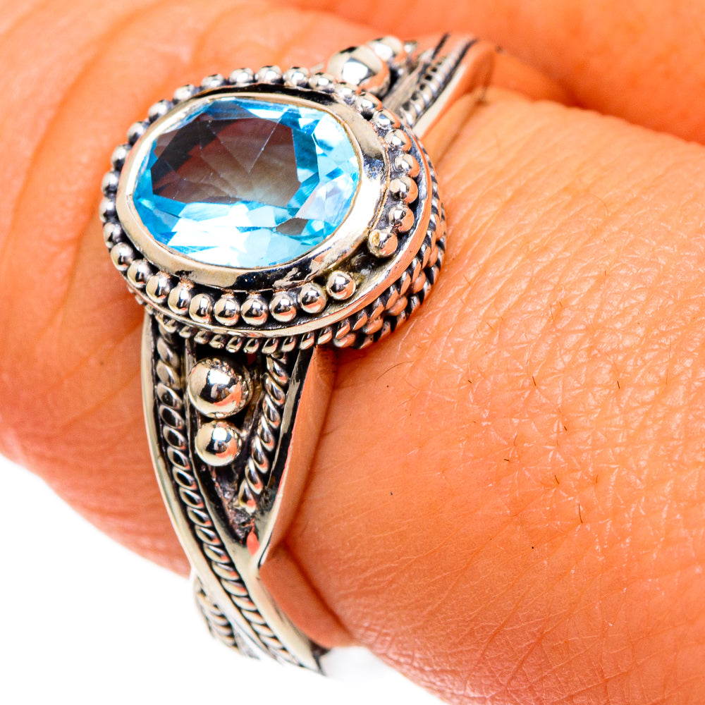 Blue Topaz Rings handcrafted by Ana Silver Co - RING85770