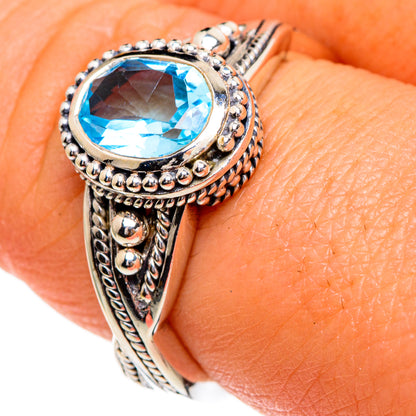 Blue Topaz Rings handcrafted by Ana Silver Co - RING85770