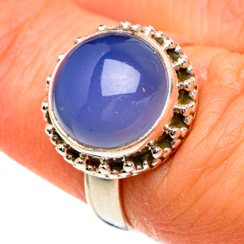 Aqua Chalcedony Rings handcrafted by Ana Silver Co - RING85771