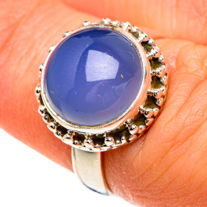 Aqua Chalcedony Rings handcrafted by Ana Silver Co - RING85771