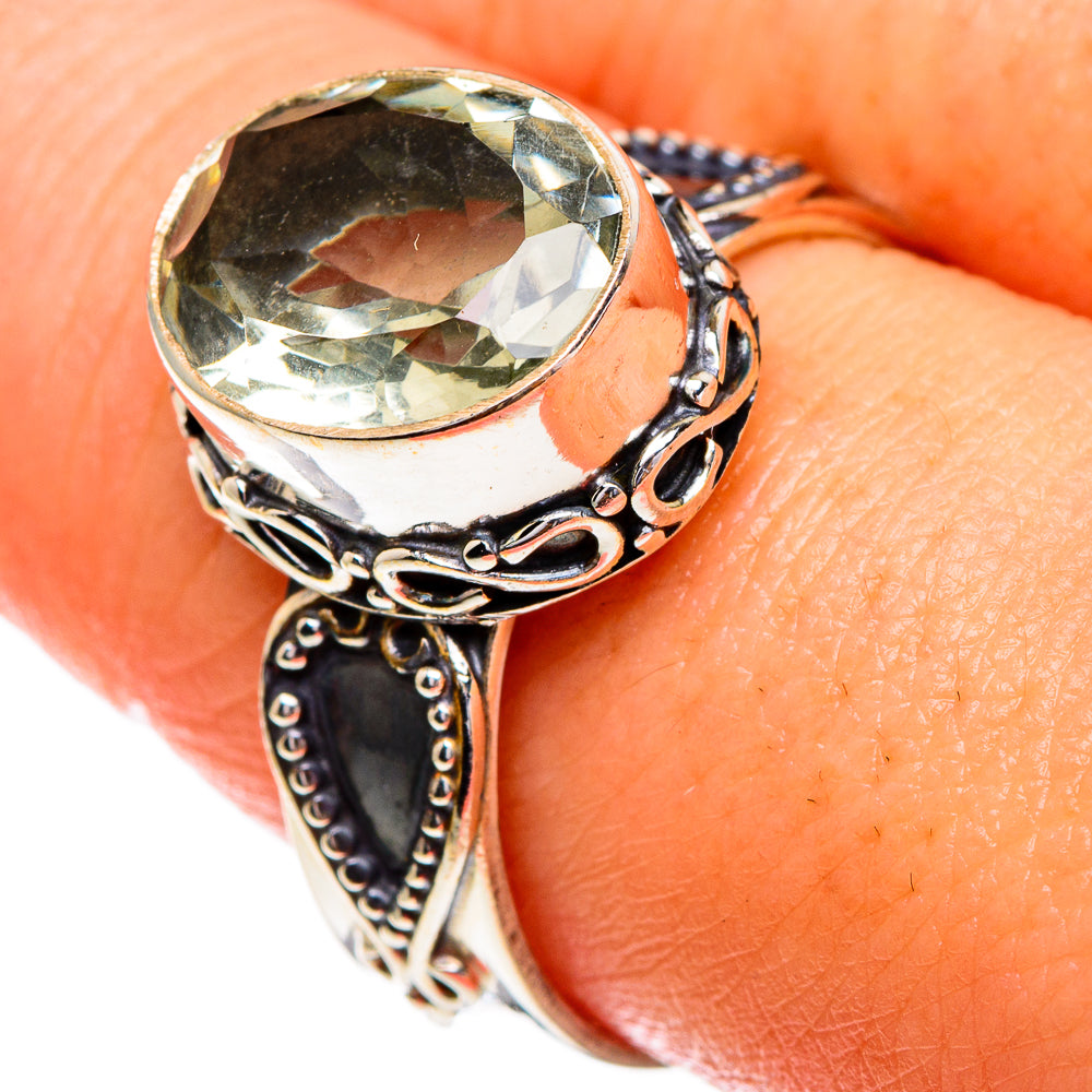 Green Amethyst Rings handcrafted by Ana Silver Co - RING85776