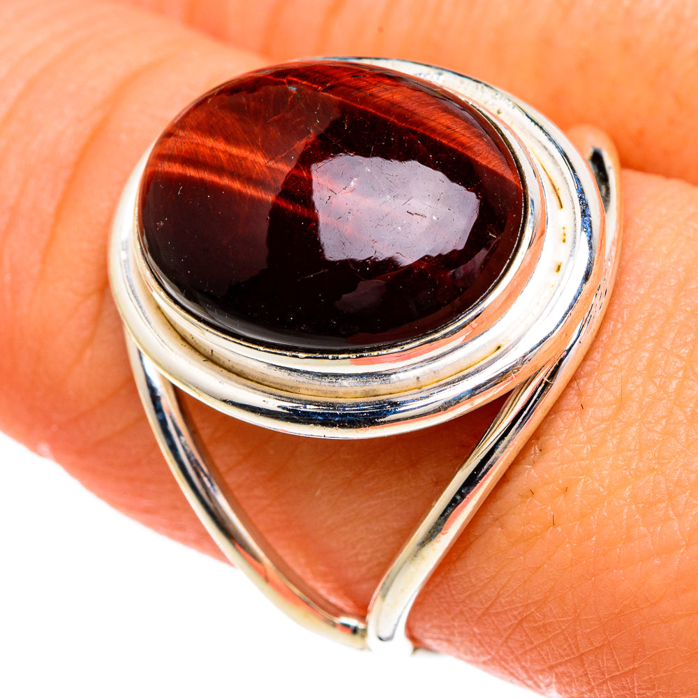 Red Tiger Eye Rings handcrafted by Ana Silver Co - RING85780