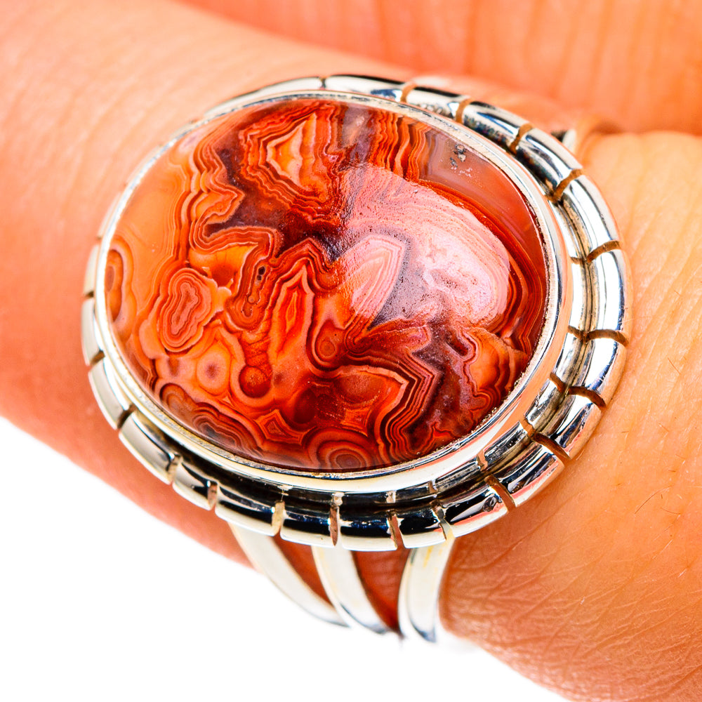 Crazy Lace Agate Rings handcrafted by Ana Silver Co - RING85784