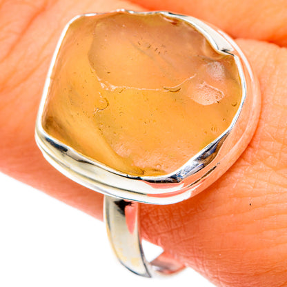 Libyan Desert Glass Rings handcrafted by Ana Silver Co - RING85787