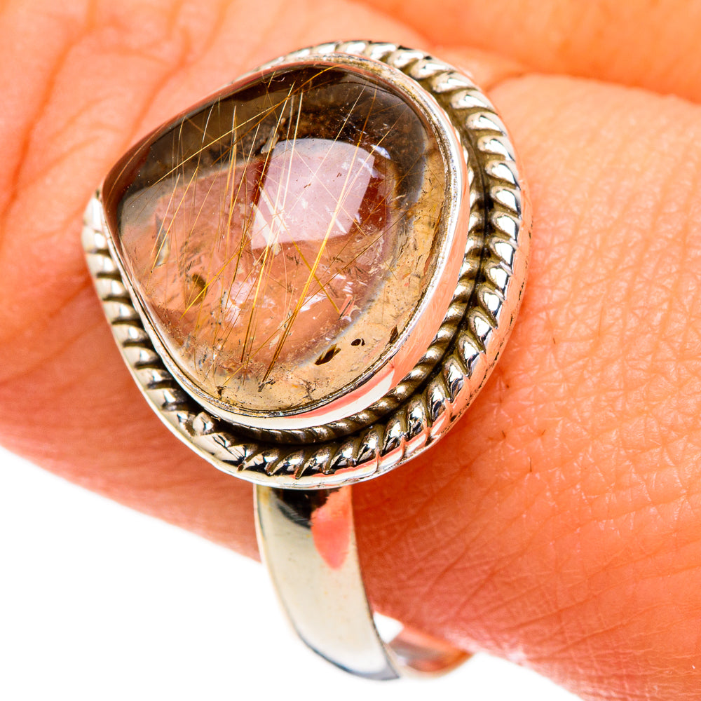 Rutilated Quartz Rings handcrafted by Ana Silver Co - RING85799