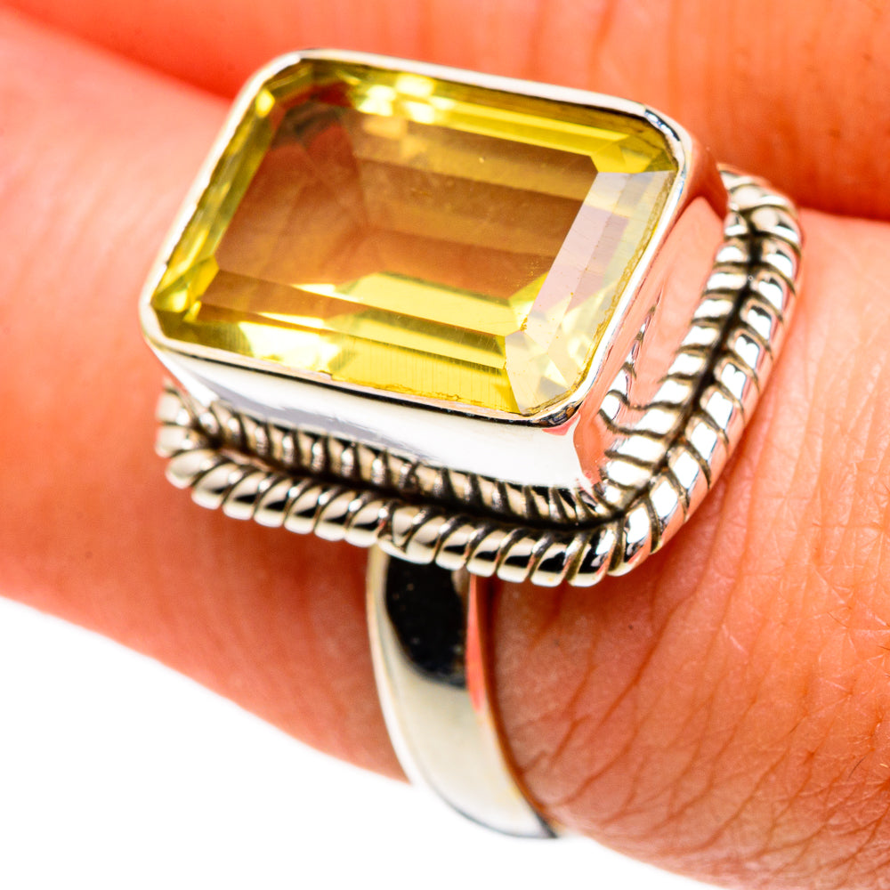 Lemon Quartz Rings handcrafted by Ana Silver Co - RING85810