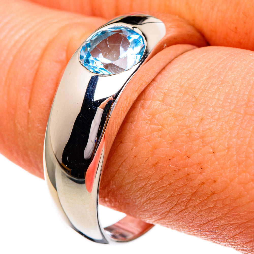 Blue Topaz Rings handcrafted by Ana Silver Co - RING85813