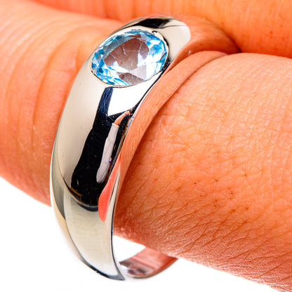 Blue Topaz Rings handcrafted by Ana Silver Co - RING85813
