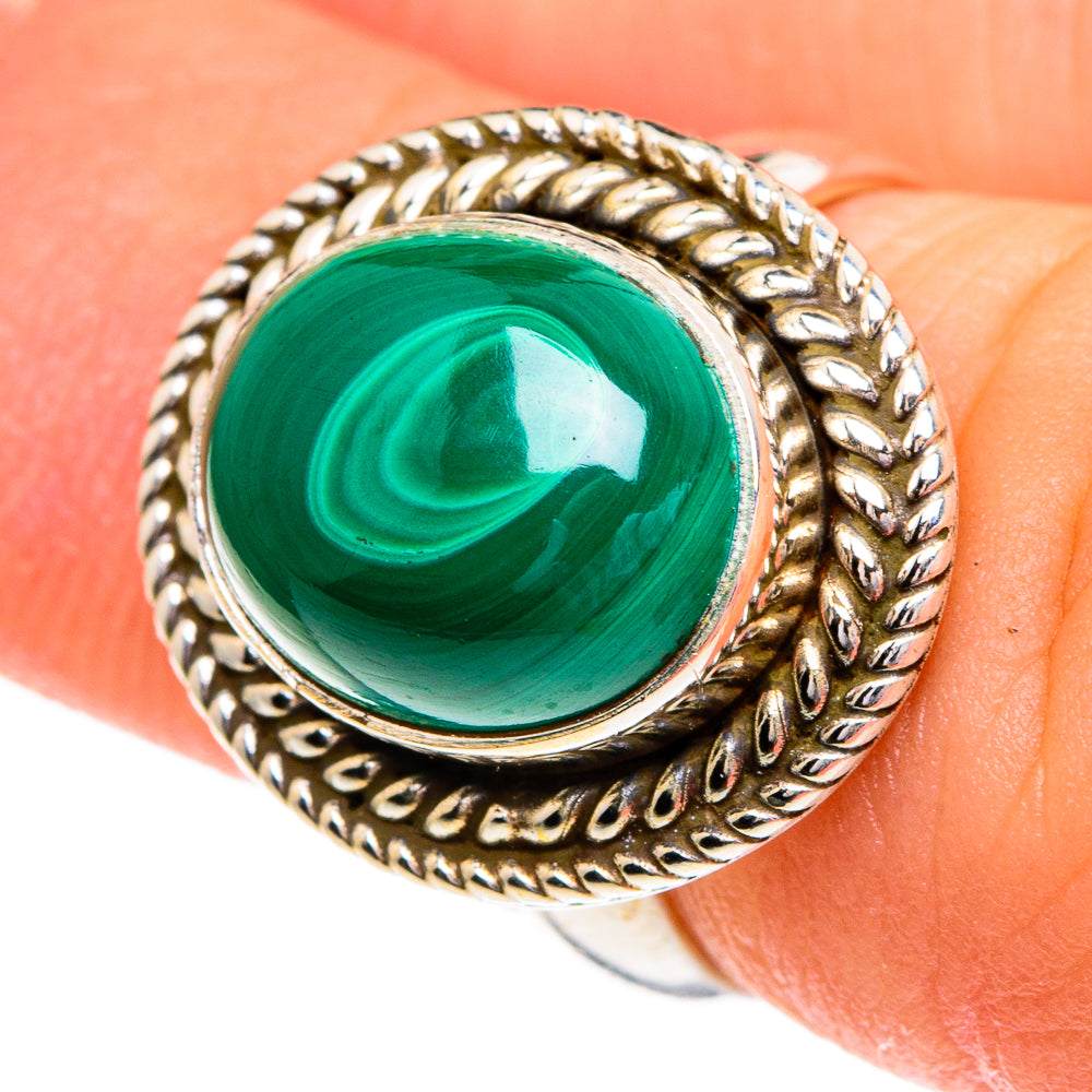 Malachite Rings handcrafted by Ana Silver Co - RING85823