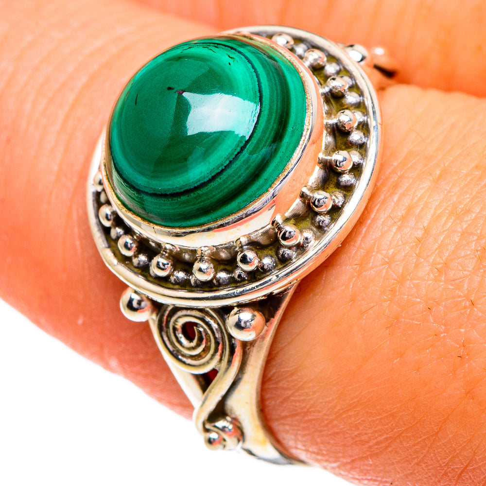 Malachite Rings handcrafted by Ana Silver Co - RING85826