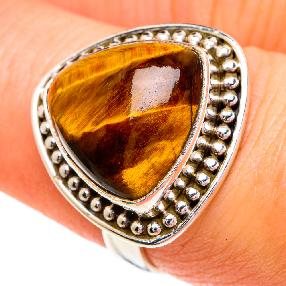 Tiger Eye Rings handcrafted by Ana Silver Co - RING85828