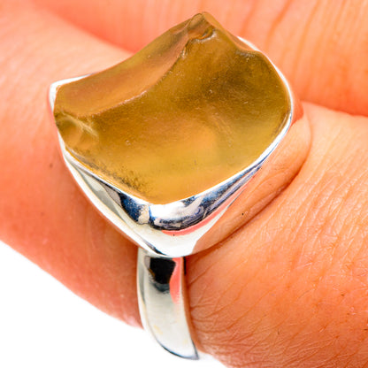 Libyan Desert Glass Rings handcrafted by Ana Silver Co - RING85833