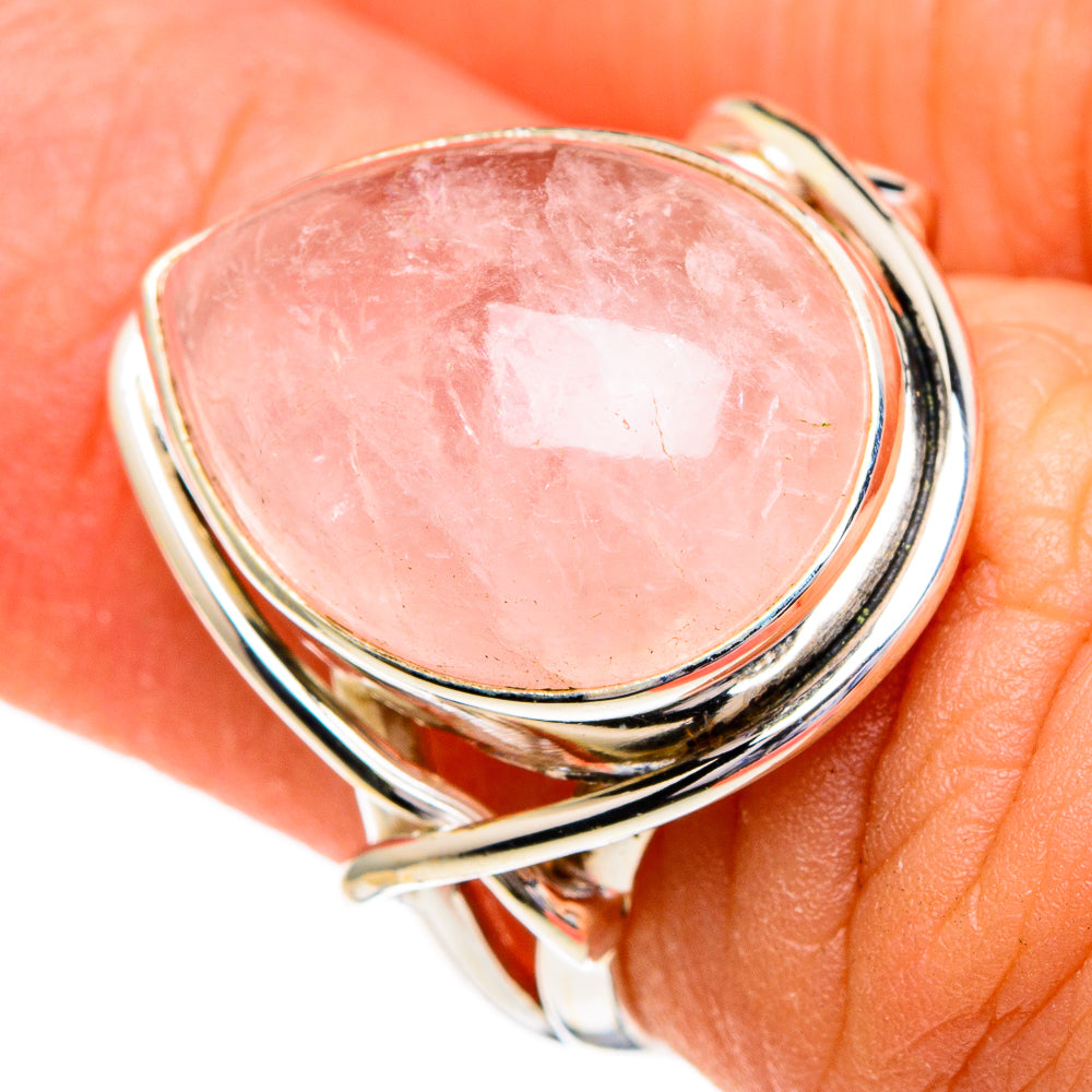 Rose Quartz Rings handcrafted by Ana Silver Co - RING85838