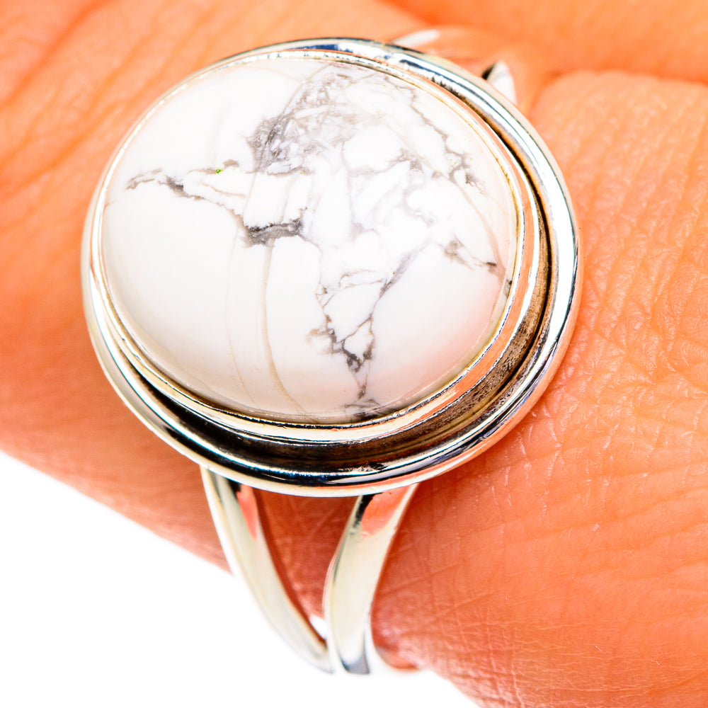 Howlite Rings handcrafted by Ana Silver Co - RING85852