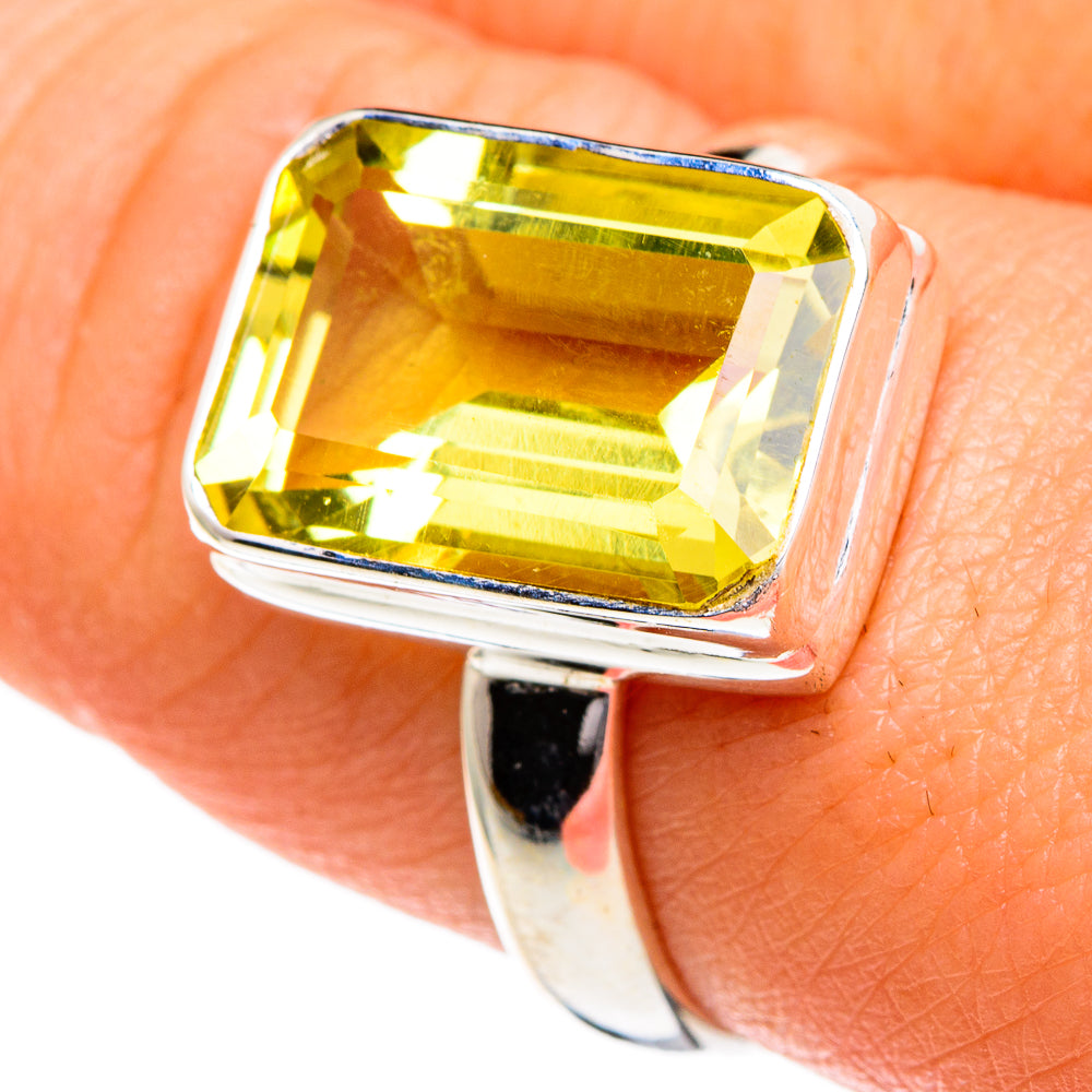 Lemon Quartz Rings handcrafted by Ana Silver Co - RING85856