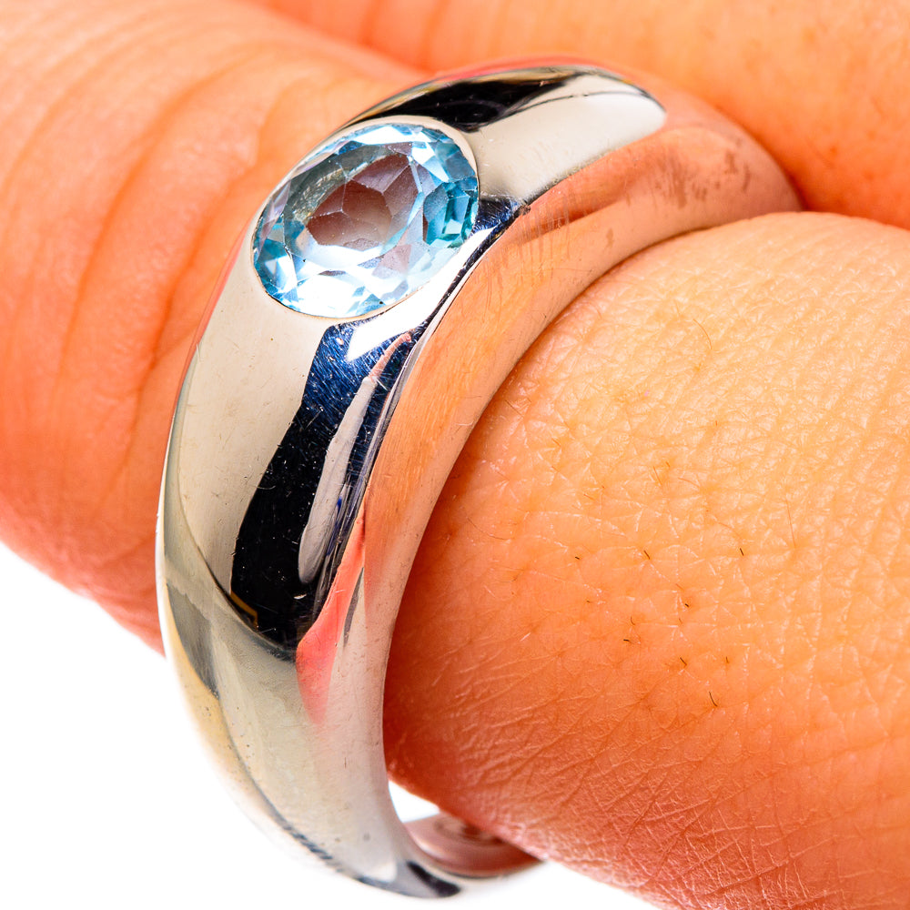 Blue Topaz Rings handcrafted by Ana Silver Co - RING85859