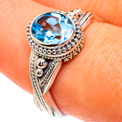 Blue Topaz Rings handcrafted by Ana Silver Co - RING85861