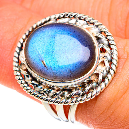 Labradorite Rings handcrafted by Ana Silver Co - RING85867