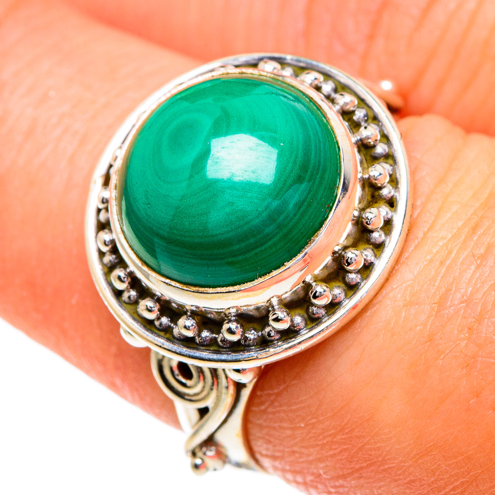 Malachite Rings handcrafted by Ana Silver Co - RING85870