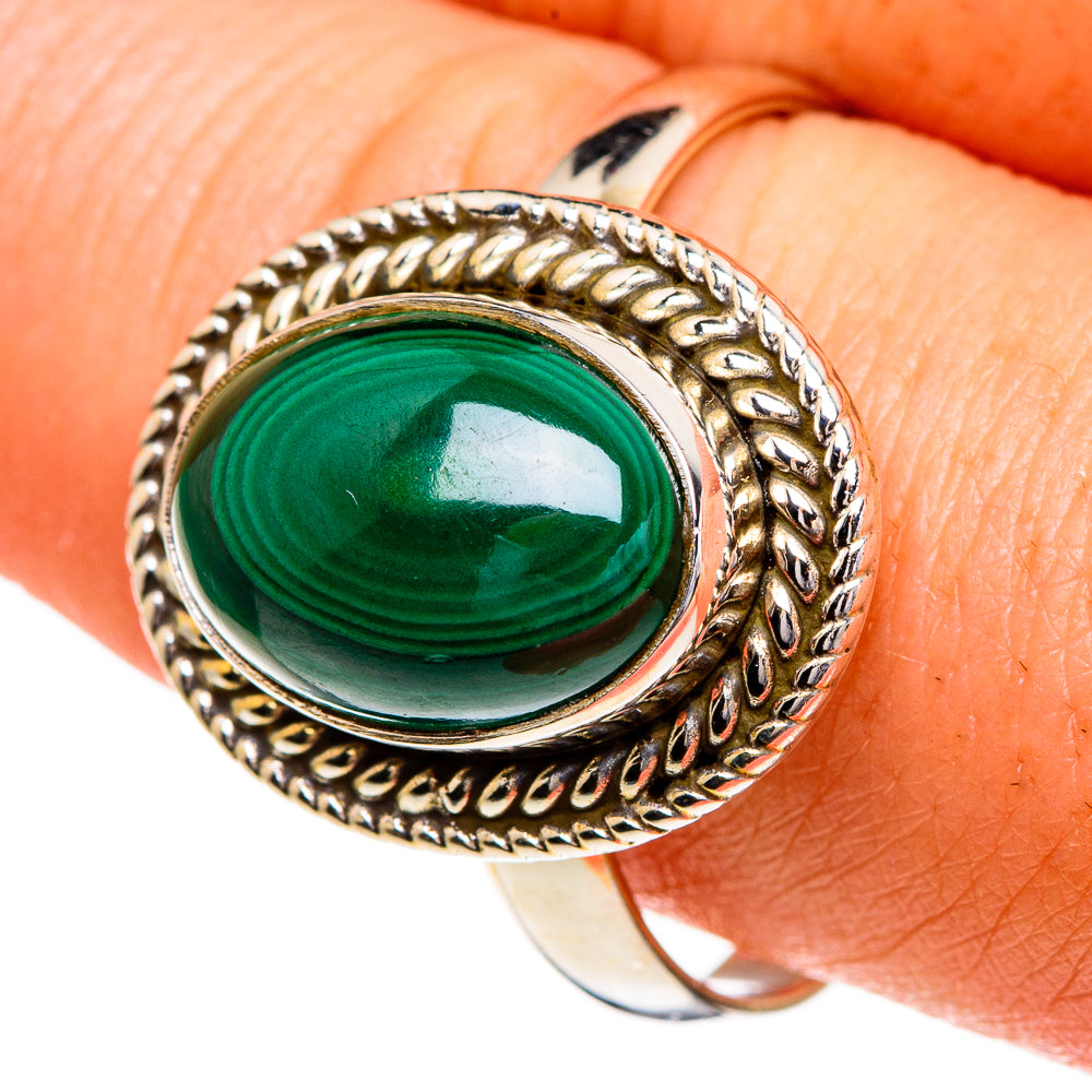 Malachite Rings handcrafted by Ana Silver Co - RING85872
