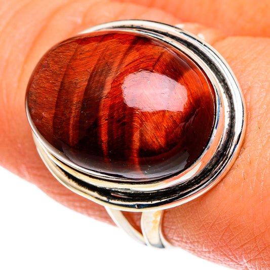 Red Tiger Eye Rings handcrafted by Ana Silver Co - RING85877