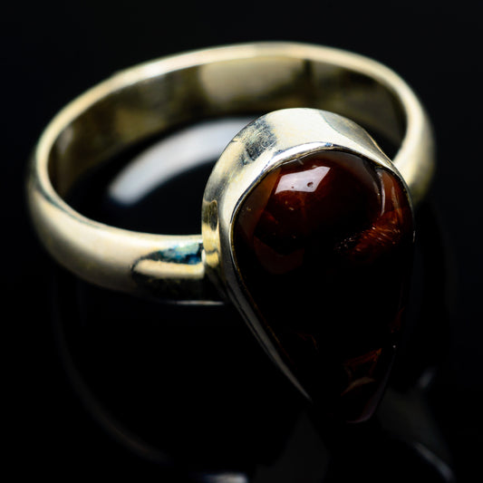 Mexican Fire Agate Rings handcrafted by Ana Silver Co - RING8588