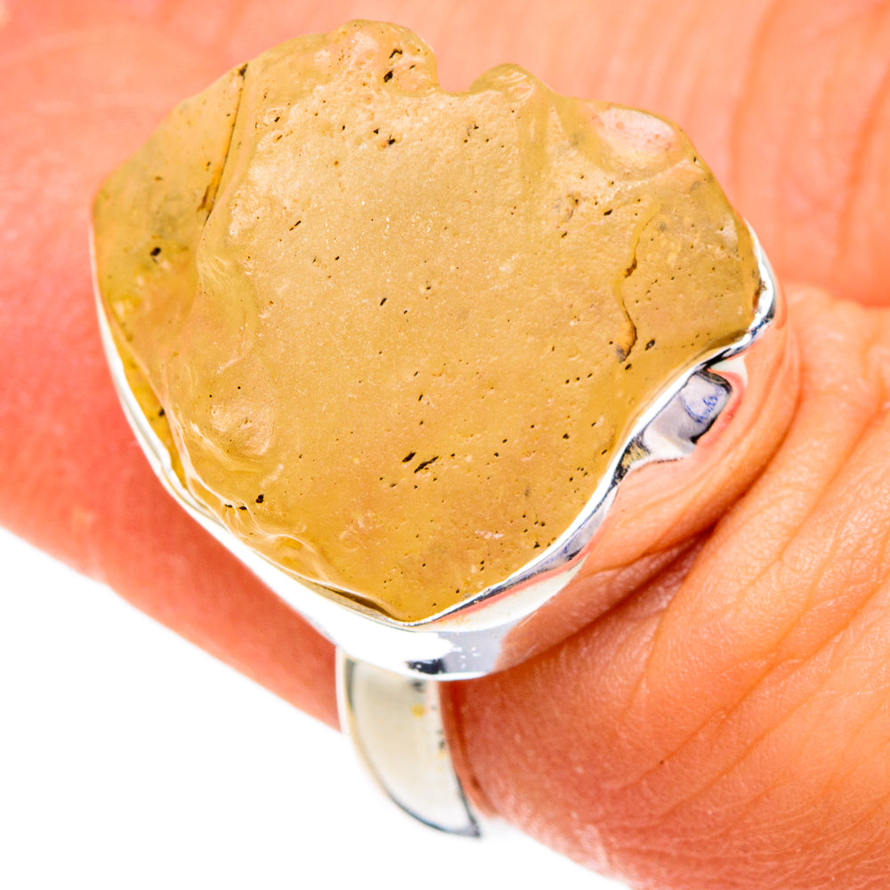 Libyan Desert Glass Rings handcrafted by Ana Silver Co - RING85882