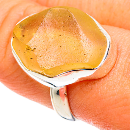 Libyan Desert Glass Rings handcrafted by Ana Silver Co - RING85884