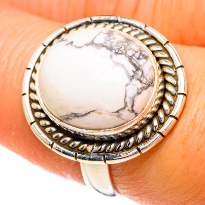 Howlite Rings handcrafted by Ana Silver Co - RING85898