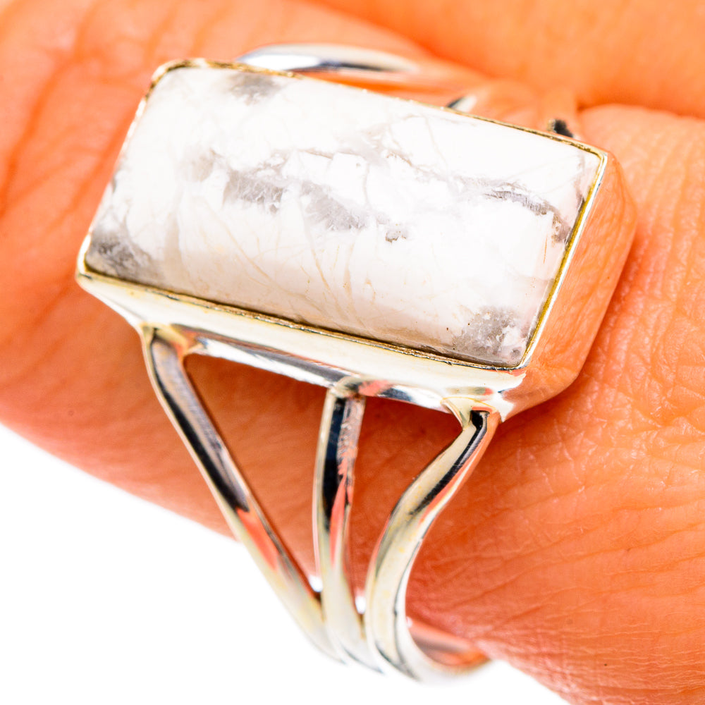 Howlite Rings handcrafted by Ana Silver Co - RING85899
