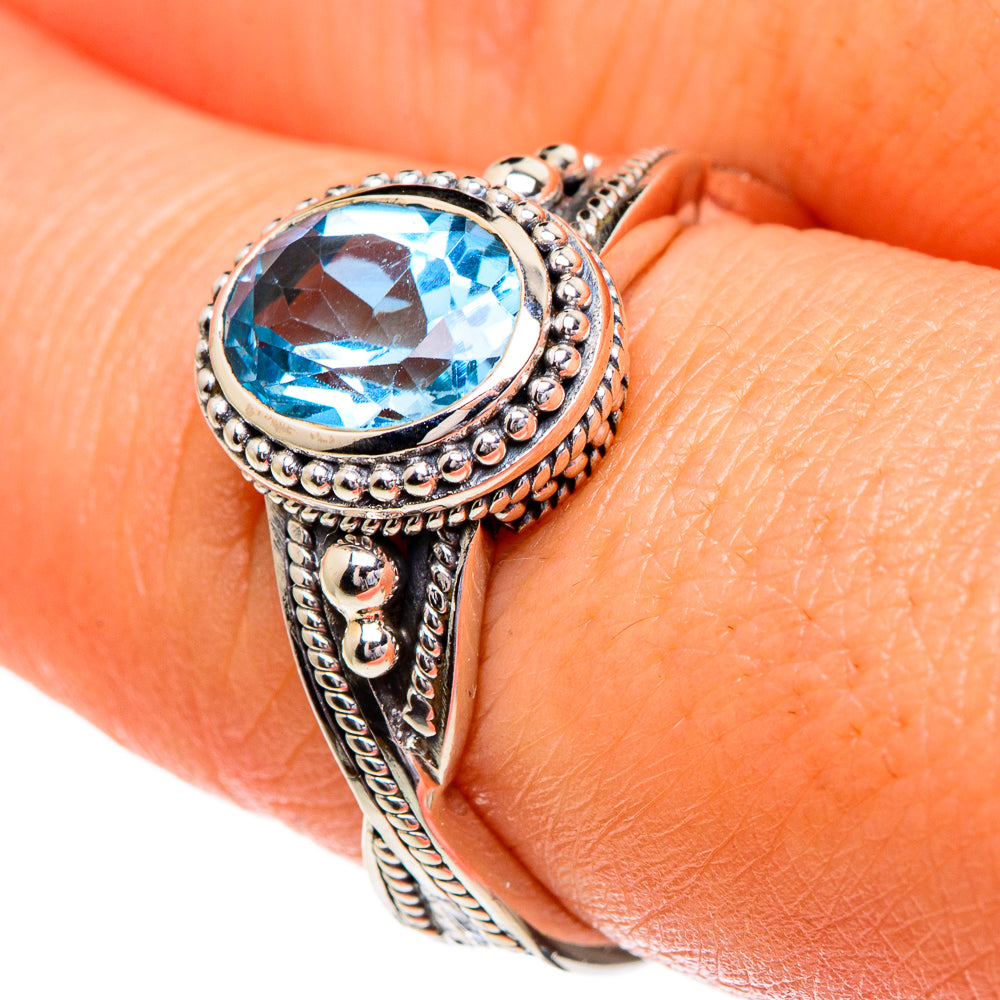 Blue Topaz Rings handcrafted by Ana Silver Co - RING85913