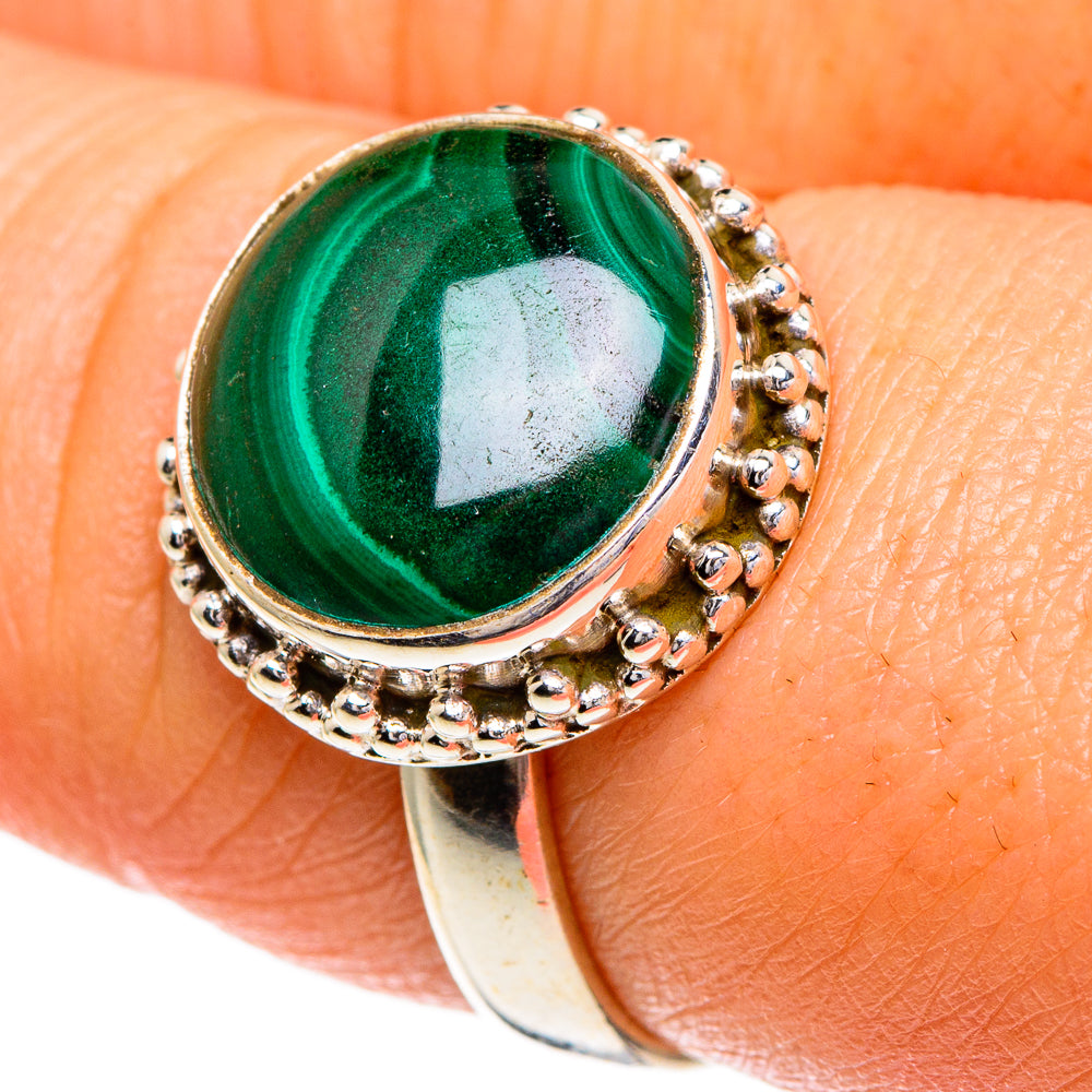 Malachite Rings handcrafted by Ana Silver Co - RING85918