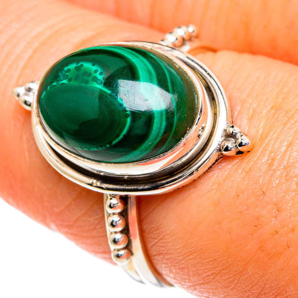 Malachite Rings handcrafted by Ana Silver Co - RING85919