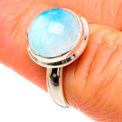 Rainbow Moonstone Rings handcrafted by Ana Silver Co - RING85921