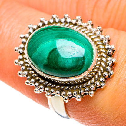 Malachite Rings handcrafted by Ana Silver Co - RING85924