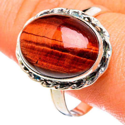 Red Tiger Eye Rings handcrafted by Ana Silver Co - RING85925