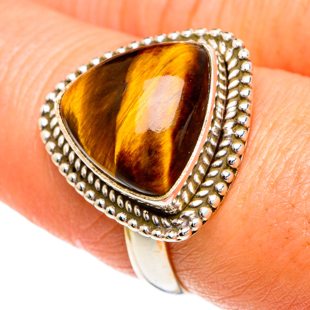 Tiger Eye Rings handcrafted by Ana Silver Co - RING85927