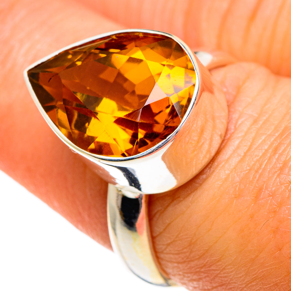 Mandarin Citrine Rings handcrafted by Ana Silver Co - RING85932