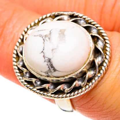 Howlite Rings handcrafted by Ana Silver Co - RING85951