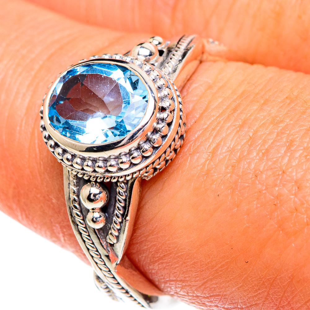 Blue Topaz Rings handcrafted by Ana Silver Co - RING85958