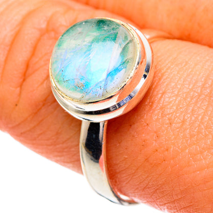 Rainbow Moonstone Rings handcrafted by Ana Silver Co - RING85962