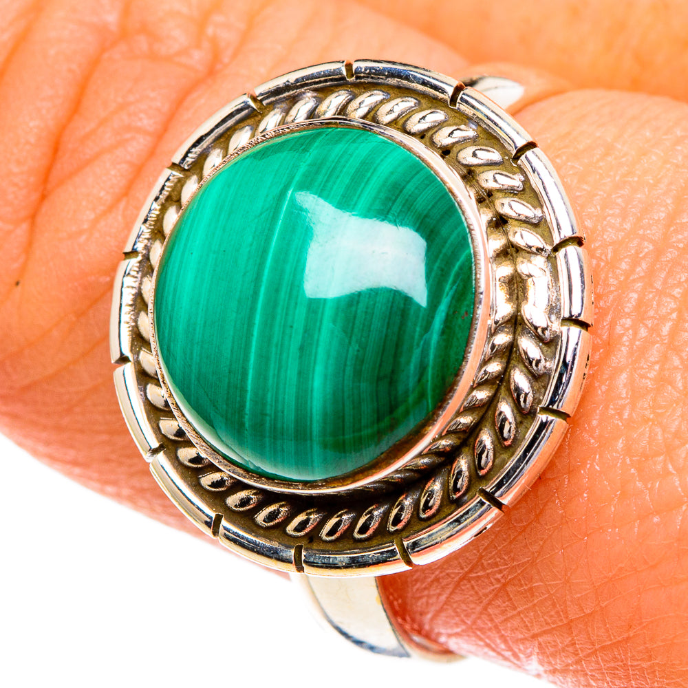 Malachite Rings handcrafted by Ana Silver Co - RING85968