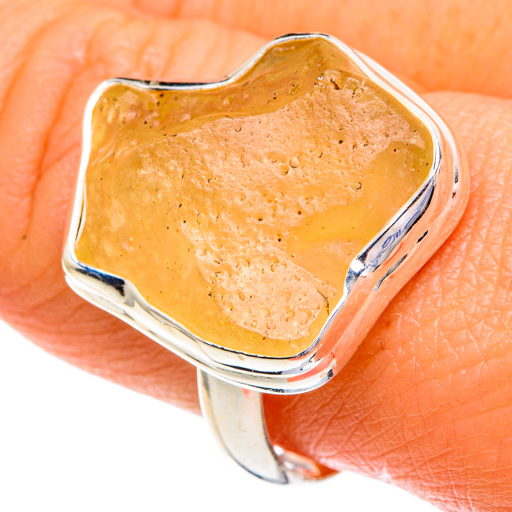 Libyan Desert Glass Rings handcrafted by Ana Silver Co - RING85969