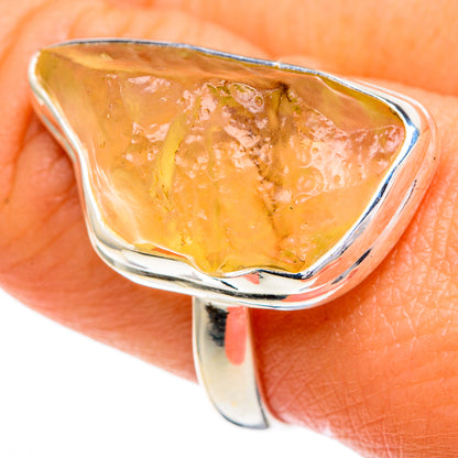 Libyan Desert Glass Rings handcrafted by Ana Silver Co - RING85970